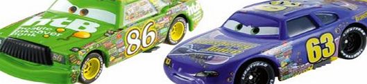 Mattel Disney Cars Piston Cup Series Chick Hicks and Transberry Juice No.63 2-Pack