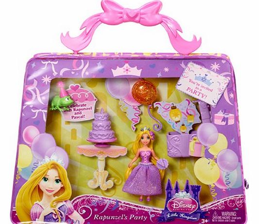Mattel Disney Princess Y1443 Little Kingdom Rapunzel Party Doll amp; Carry Bag