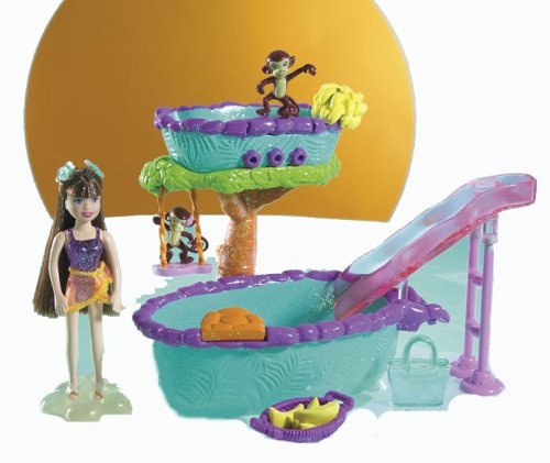 Mattel Polly Pocket Fountain Falls - Hot Tub - Lila