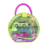 mattel Polly Pocket Polly Wheels Shop and Shimmer Dolls and Vehicles 2-Pack Set Polly and Lea