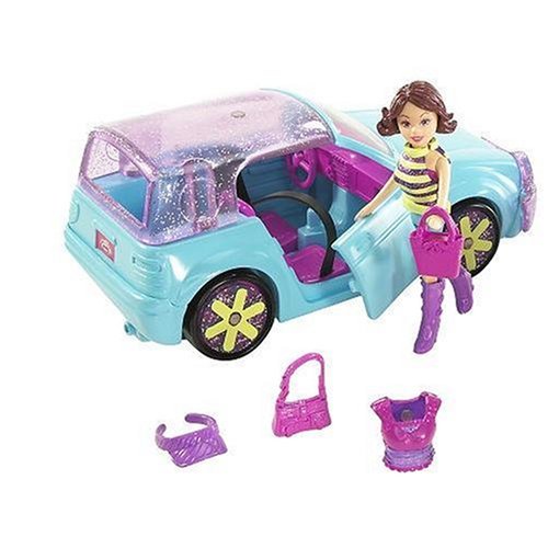 Mattel Polly Pocket Quik Clik Car Cool Cruiser Lila