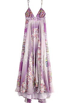Matthew Williamson Tokyo print silk evening gown
