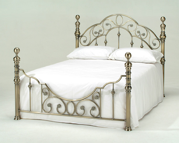 Mattress Online Ltd Florence Antique Brass Bedstead, King Size, No