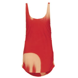 Maurie and Eve Coral Bleach Out Singlet Dress