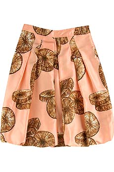 Maurizio Pecoraro Wooden block print skirt