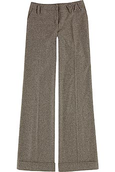 Wool blend cuffed pants