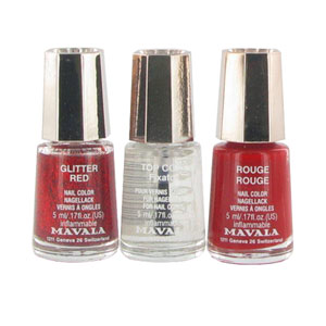 Mavala Glitter Tips 3 x 5ml Red