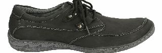 MAVERICK Black Leather Casual Shoe