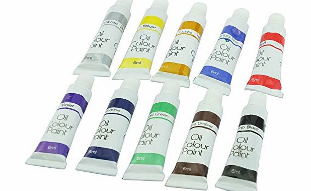 Mavs Store 10pk Color Paints - Water, Oil And Acrylic (Pack of 1, Oil)
