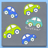 Max and Sid Brother Glitter Car Card