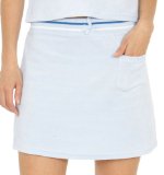 NuSport Ladies Towelling Skirt, White/Pink, M