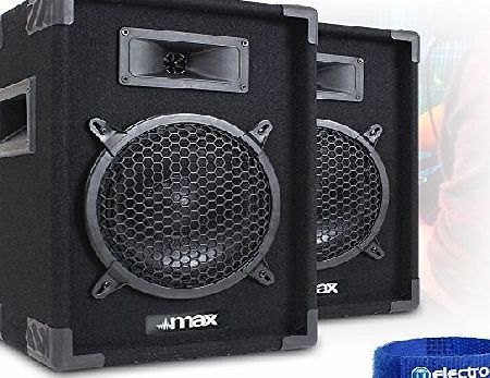 Max Pair 8`` Passive Speakers Bedroom DJ Home Audio Hi-fi Ekho MAX 8PAIR 400W