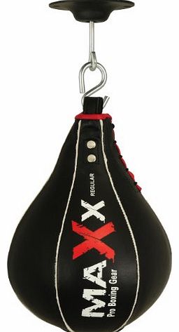Maxx BLack Genuine Leather Speed Ball & FREE Swivel Boxing Punch bag speed bag