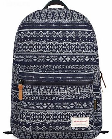 - Vintage Aztec Tribal Style Unisex Fashion Casual School Travel Shoulder Backpack bag with laptop Compartment / 44cm*29cm*14cm (sapphire)
