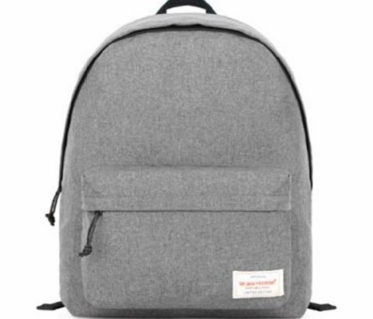 maxbuy Classical Vintage Korean Style Backpack - Fashion Casual Unisex School Travel Shoulder Rucksack Bag with Laptop Compartment / 37CM(H)*30CM(W)*22CM(T) (light grey)