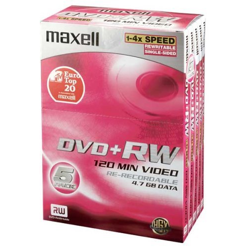 Maxell 5 pk Rewritable Dvds 2 Hours