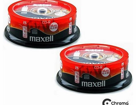 50 MAXELL AUDIO CD-R XL-II DISCS FOR STAND ALONE CD RECORDERS