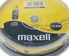Maxell 624039.40.TW - 10PK 80Min 4X CD-RW Spindle