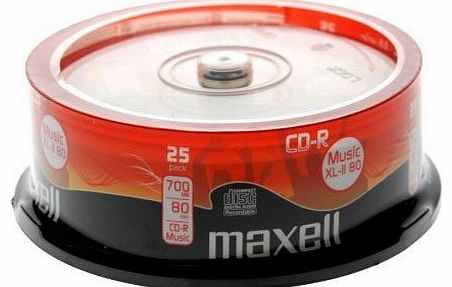 Maxell CD-R80 25 Pack Spindle 25x speed