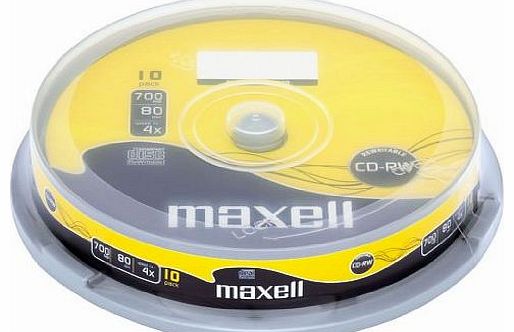 Maxell CD-RW80 10 Pack Spindle