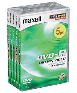 Maxell DVD-R 5 Pack