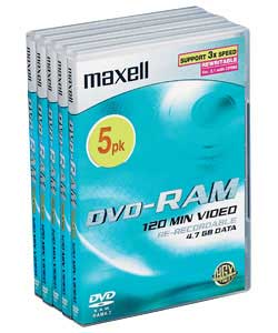 Maxell DVD-RAM 5 Pack