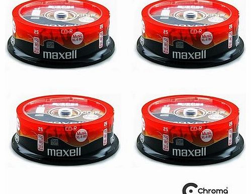 Maxell  DIGITAL AUDIO XL-II 80 BLANK MUSIC CD-R - 100 DISCS