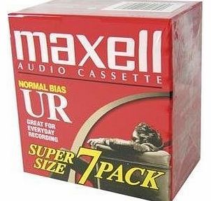 Maxell UR-90 Blank Audio Cassette Tape, 7 Pack