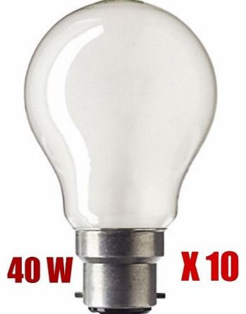 Maxim 10 X 40W BC Pearl GLS Light Bulb Lamp 40 Watt 240v