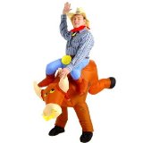 Inflatable Rodeo Bull Rider Fancy Dress Costume Suit