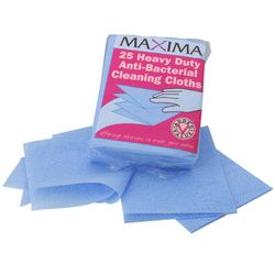 maxima Blue Anti Bacterial Cleaning Cloths Pk 25