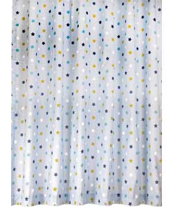 Star Print Pencil Pleat Curtains - 66 x 72 inches