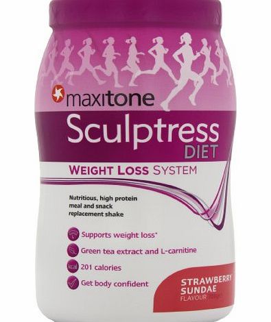 Maxitone Sculptress Diet 700 g Strawberry Weight Loss System Shake Powder