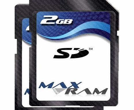 MaxRam 2GB SD Memory Card (Pack of 2)