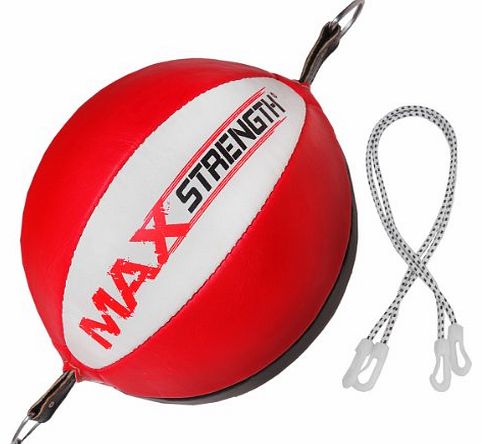 MAXSTRENGTH Double End Floor to Ceiling Speed Ball D Shape Dodge Punch Bag Boxing MMA with Hanging Ropes