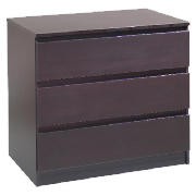 Maya 3 Drawer Chest, Coffee