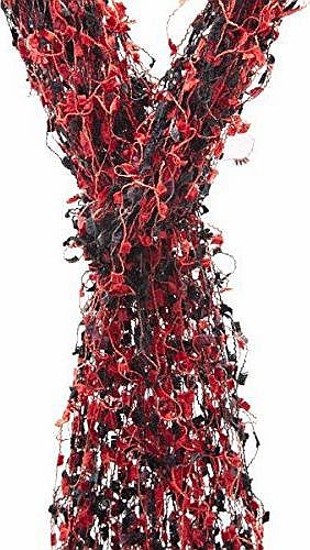 Maybury Neck Scarf - Handmade Fairtrade Red & Black net scarf