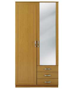 Mayfair 2 Door 3 Drawer Robe - Medium Oak