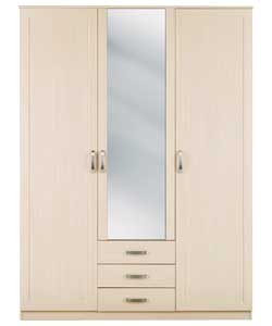 Mayfair 3 Door 3 Drawer Robe - Light Oak