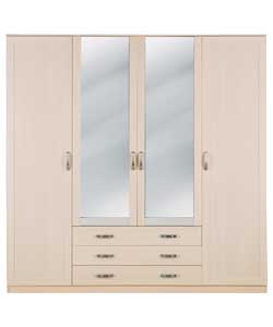 Mayfair 4 Door 3 Drawer Robe - Light Oak