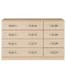 Mayfair 4 Wide 4 Narrow Drawer Chest - Light Oak