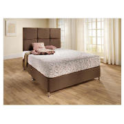 Mayfair Double Divan Base, Mocca Faux Suede