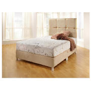 Mayfair Double Divan, Ivory Faux Suede With