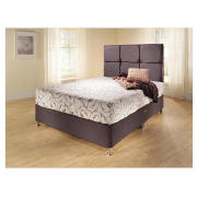 Mayfair Double Divan, Steel Faux Suede With