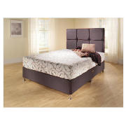 Mayfair Superking Divan, Steel Faux Suede With