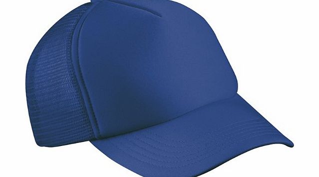 CLASSIC TRUCKER CAP HALF MESH HAT - 22 GREAT COLOURS (MB070) (ROYAL BLUE)