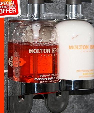 Double Chrome Handwash Holder Dispenser Arc Butler Wall Mount Molton Brown 300ml Bath and Shower, Body Wash, Hand Lotion