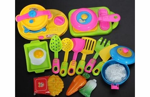 MBUY 17 Pcs Baby Play House Toys Tableware Kitchen Toy Set