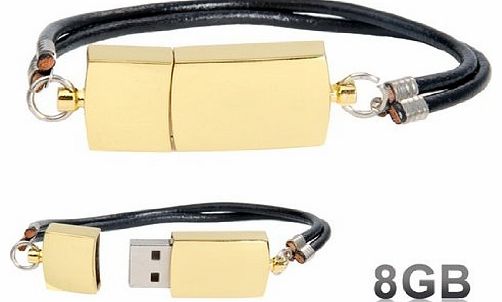 Fashionable Bracelet Design 8GB USB Flash Drive (Gold)
