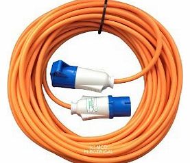 MCD Electrical Workshop 10 metre Orange Caravan Hook Up / Extension Cable with 16 Amp Plug 